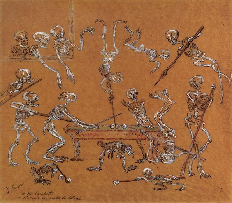 Skeletons Playing Billiards, James Ensor
